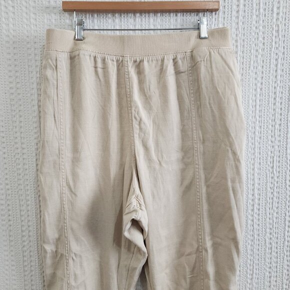 Sonoma Tapered Cropped Ultra Comfort Waistband Pull On Linen Blend Pants Size 3X - Picture 7 of 13